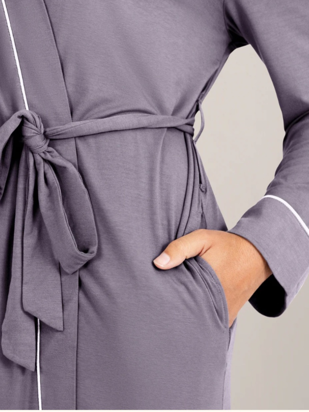 Clea Bamboo Robe - Picture 2 of 12